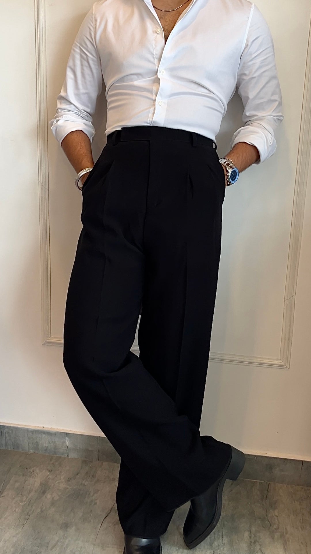 Vintage Black Pleated trousers