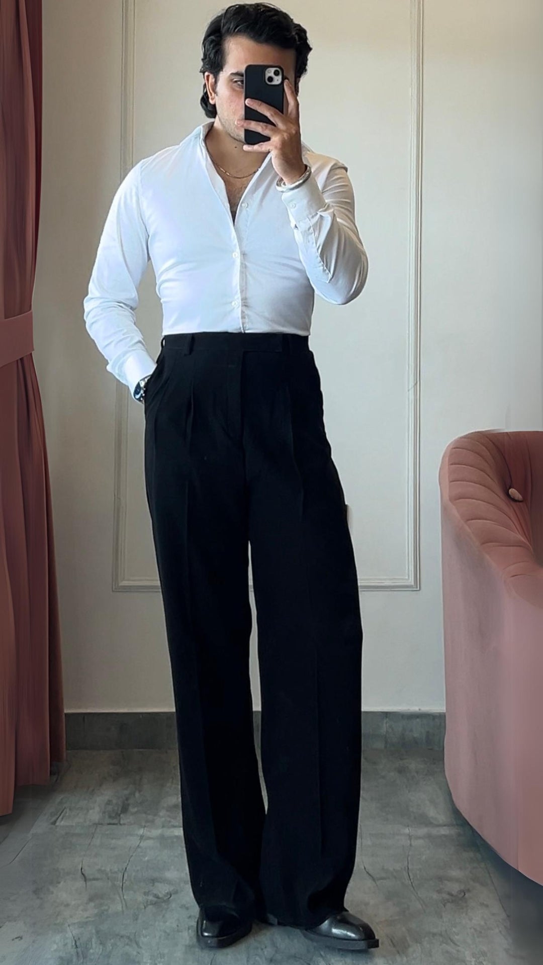 Vintage Black Pleated trousers